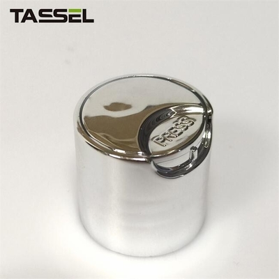24/410 Shiny Silver UV Coated PP Disc Cap Plastic Bottle Cap for shampoo