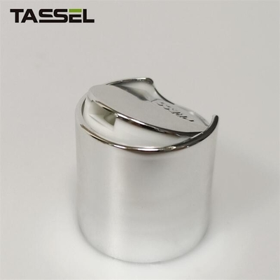 24/410 Shiny Silver UV Coated PP Disc Cap Plastic Bottle Cap for shampoo