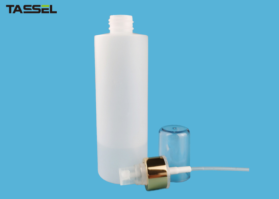 8 Oz Fine Mist Spray Bottles 250ml PE Bottle Shiny Gold Aluminum Sprayer