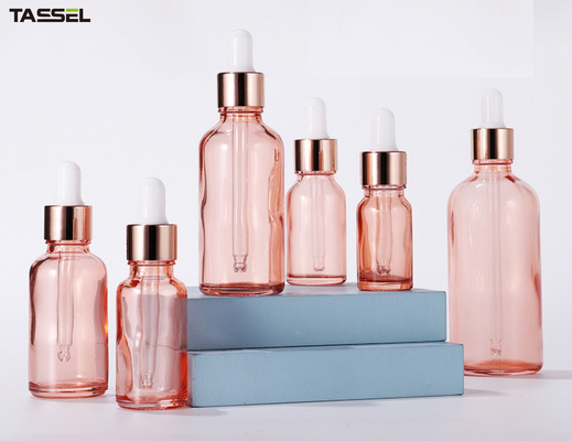 Rose Gold Essential Oil Glass Dropper Bottles 60ml 80ml 18/410 Dropper