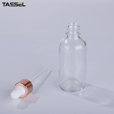 5ml 10ml Clear Essential Oil Glass Dropper Bottles 18/410 Aluminium Dropper