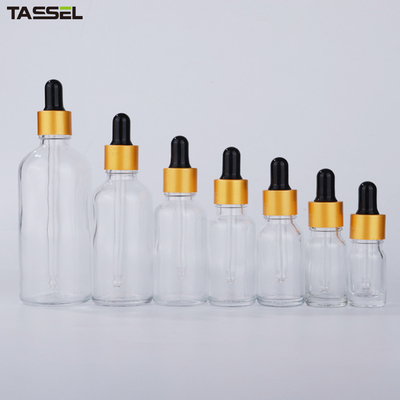5ml 10ml Clear Essential Oil Glass Dropper Bottles 18/410 Aluminium Dropper
