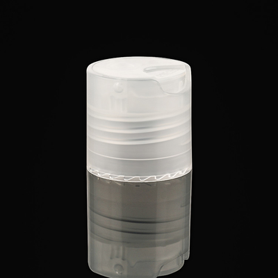 20/410 20mm Flip Top Plastic Bottle Caps Clear For Shampoo Body Lotion Cleanser