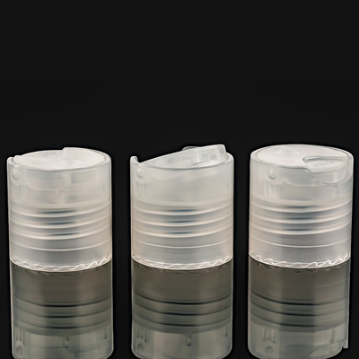 20/410 20mm Flip Top Plastic Bottle Caps Clear For Shampoo Body Lotion Cleanser