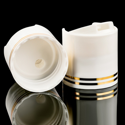 Tassel Gold Disc Top Caps 24/410 24mm White Screw Top Two Hot-Stamping Lines