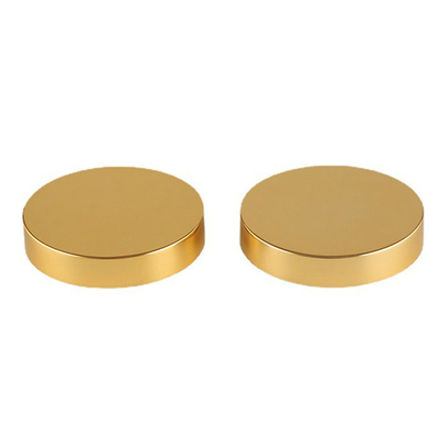 89mm Shiny Gold Aluminium Cap With PE Liner For Food And Persona Care