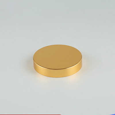 89mm Shiny Gold Aluminium Cap With PE Liner For Food And Persona Care