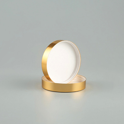 89mm Shiny Gold Aluminium Cap With PE Liner For Food And Persona Care