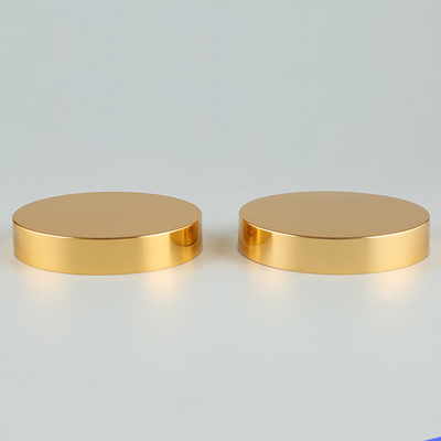 89mm Shiny Gold Aluminium Cap With PE Liner For Food And Persona Care