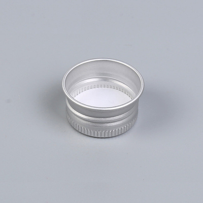 18/410 18/415 Dispensing Cap Matte Silver Aluminium Lotion Bottle Caps With PE Liners