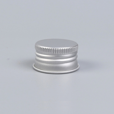 18/410 18/415 Dispensing Cap Matte Silver Aluminium Lotion Bottle Caps With PE Liners