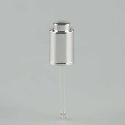 ABS Press Dispensing Essential Oil Dropper Shiny Silver 18mm