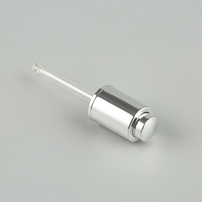 ABS Press Dispensing Essential Oil Dropper Shiny Silver 18mm