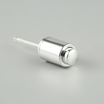 ABS Press Dispensing Essential Oil Dropper Shiny Silver 18mm