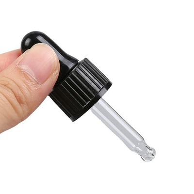18/410 plastic oil dropper 5ml 3ml Ribbed Closure Silicon Teat Glass Bulb Pipette