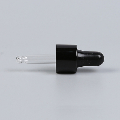 18/410 Shiny Black  Aluminium Essential Oil Dropper Cap Oil Pipette Dropper