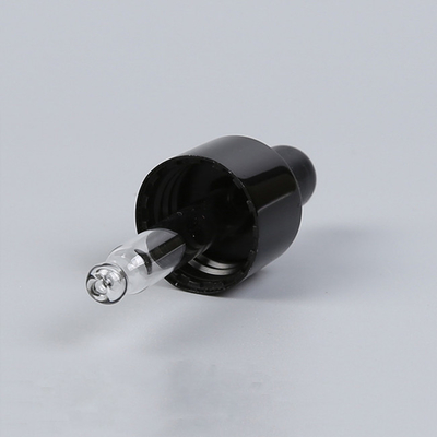 18/410 Shiny Black  Aluminium Essential Oil Dropper Cap Oil Pipette Dropper