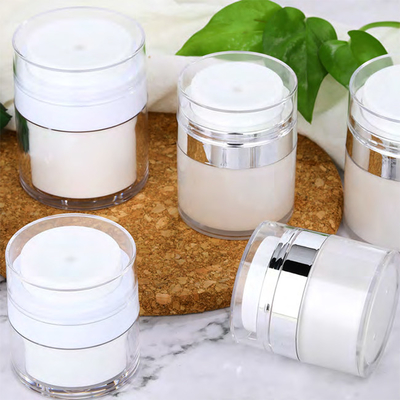 15g 30g 50g Plastic Airless Pump Jars Airless Cosmetic Containers