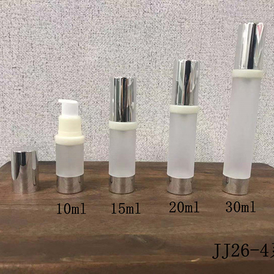 Rose Gold Plastic Airless Pump Bottle 10ml 15ml 20ml 30ml For Emulsion