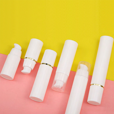 15ml 30ml 50ml White PP Airless Pump Bottles With PP Cap for Serum and Cream