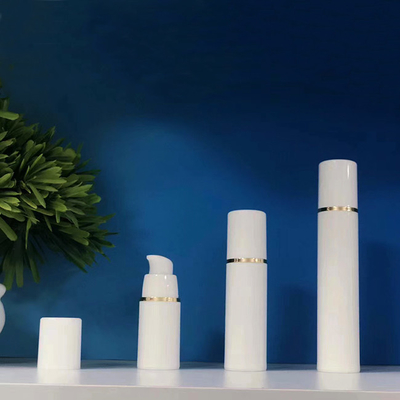 15ml 30ml 50ml White PP Airless Pump Bottles With PP Cap for Serum and Cream