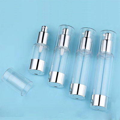 AS Bottle Airless Bottle with Aluminium Airless Pump 15ml 30ml 40ml 50ml