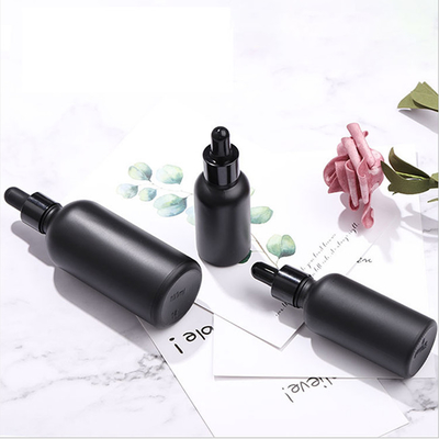Empty Essential Oil Bottles Glass Dropper Bottle  Black Aluminium Dropper