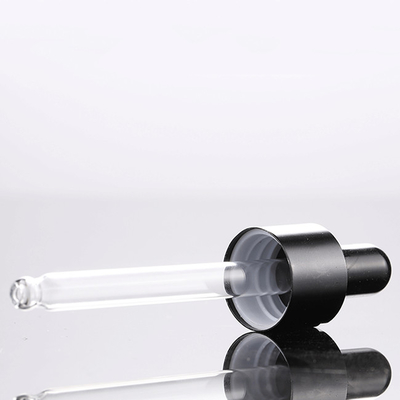 Empty Essential Oil Bottles Glass Dropper Bottle  Black Aluminium Dropper