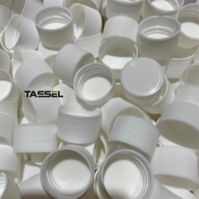 STOCK 28/410 White Ribbed Screw Cap With Liner For Plastic Bottle