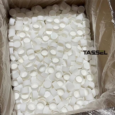 STOCK 28/410 White Ribbed Screw Cap With Liner For Plastic Bottle