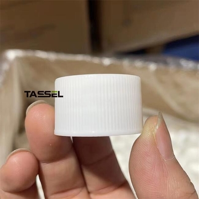 STOCK 28/410 White Ribbed Screw Cap With Liner For Plastic Bottle
