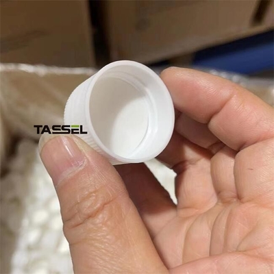 STOCK 28/410 White Ribbed Screw Cap With Liner For Plastic Bottle