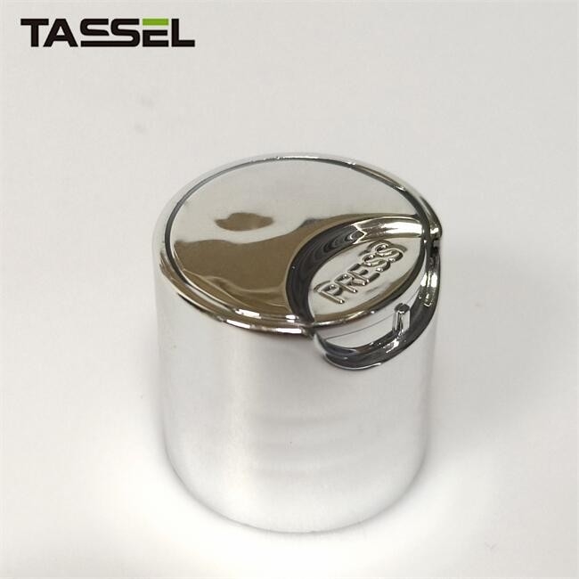 24/410 Shiny Silver UV Coated PP Disc Cap Plastic Bottle Cap for shampoo