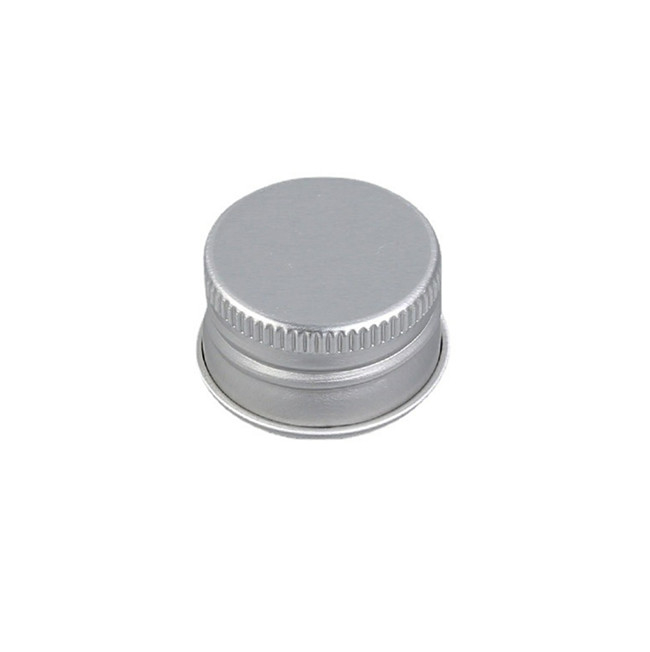 18/410 18/415 Dispensing Cap Matte Silver Aluminium Lotion Bottle Caps With PE Liners