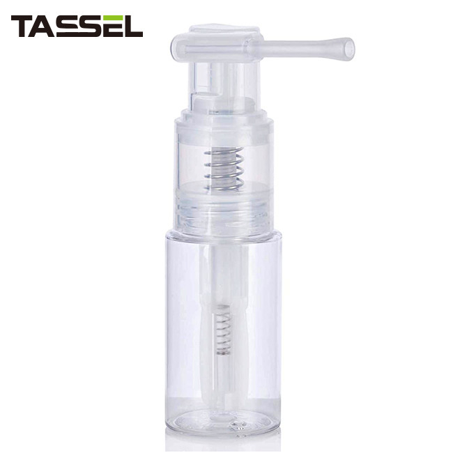 1oz  Glitter Pump Bottle Fine Mist Dry Powder Spray Bottle With Locking Nozzle Clear